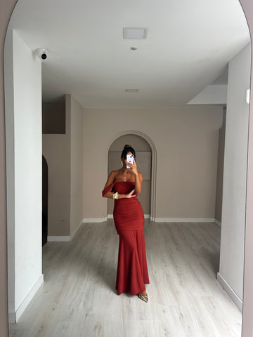 Vestido Elora - Tijolo