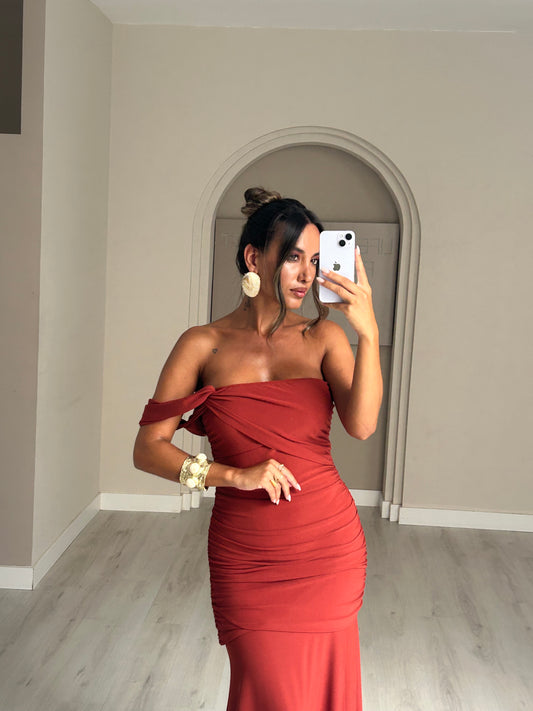 Vestido Elora - Tijolo