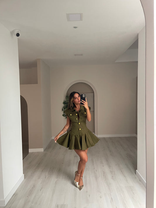 Vestido Séfora - Verde Tropa