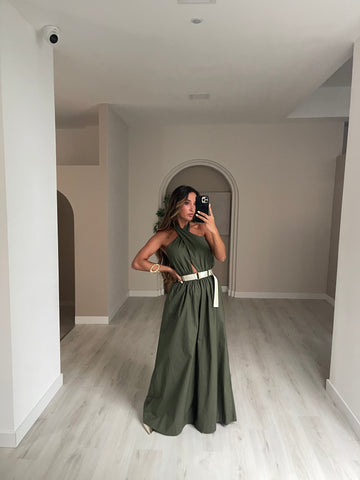 Jumpsuit Algodão Lumina - Verde Tropa