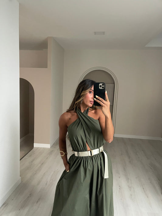 Jumpsuit Algodão Lumina - Verde Tropa