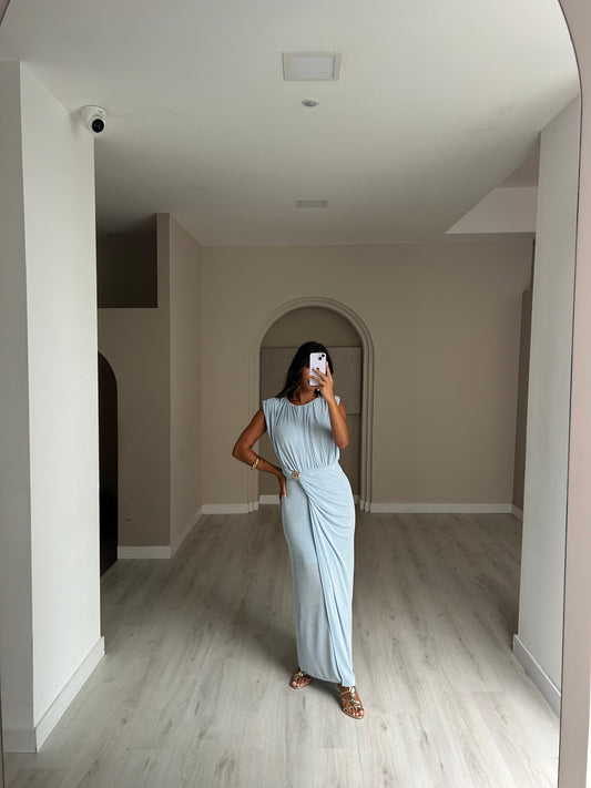 Vestido Florida - Azul