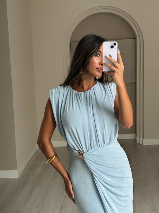Vestido Florida - Azul