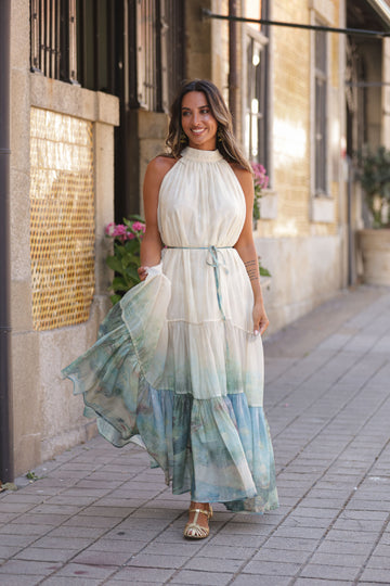 Vestido Picasso - Tons verde
