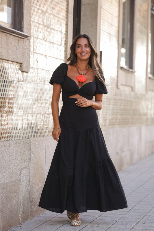 Vestido Ellie c/manga - Preto
