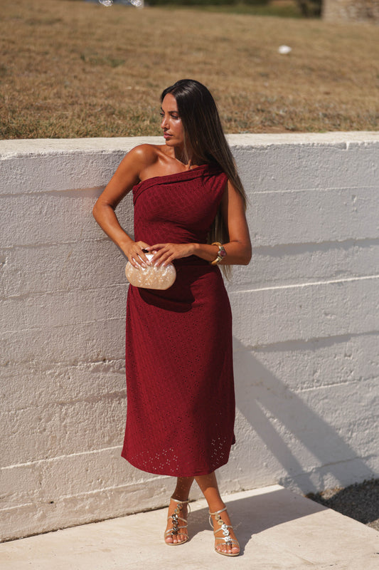 Vestido Valéria - Bordeux