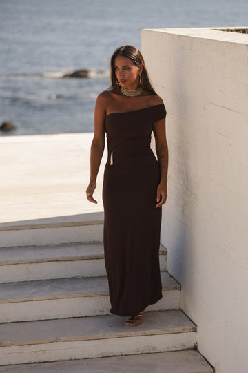 Vestido Leonor - Castanho
