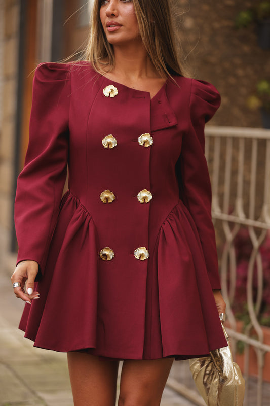 Vestido Bailarina - Bordeux