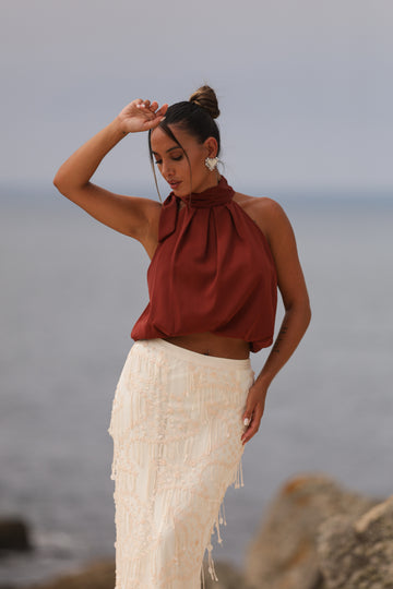 Top halter - Bordeux