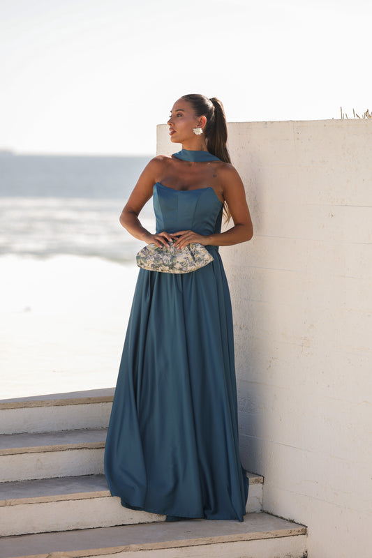 Vestido Vietname - azul