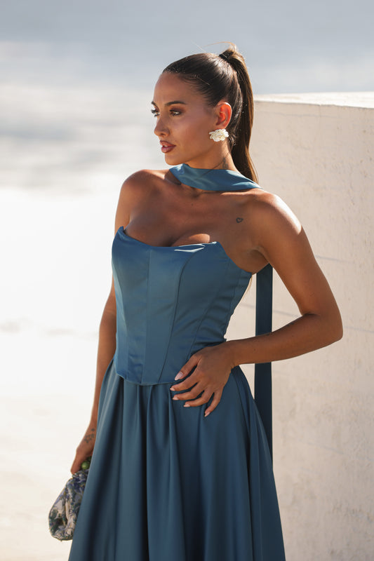 Vestido Vietname - azul