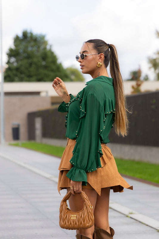Blusa c/ tachas - verde