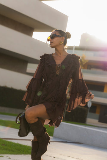 Vestido Luísa - castanho