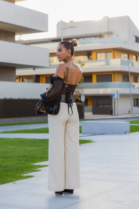 Calça clássica - bege