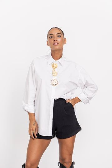 Calção em fazenda - preto