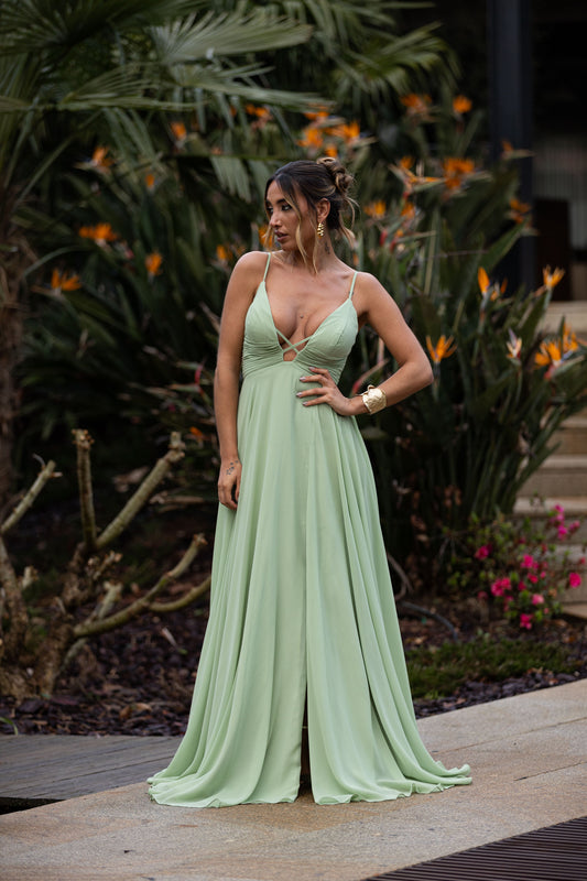 Vestido Letônia - Verde Seco