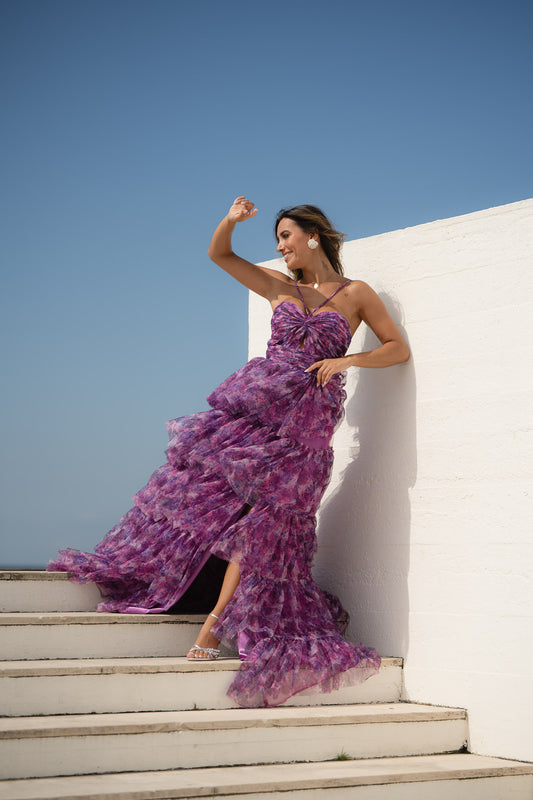 Vestido Andaluzia - Tons roxo