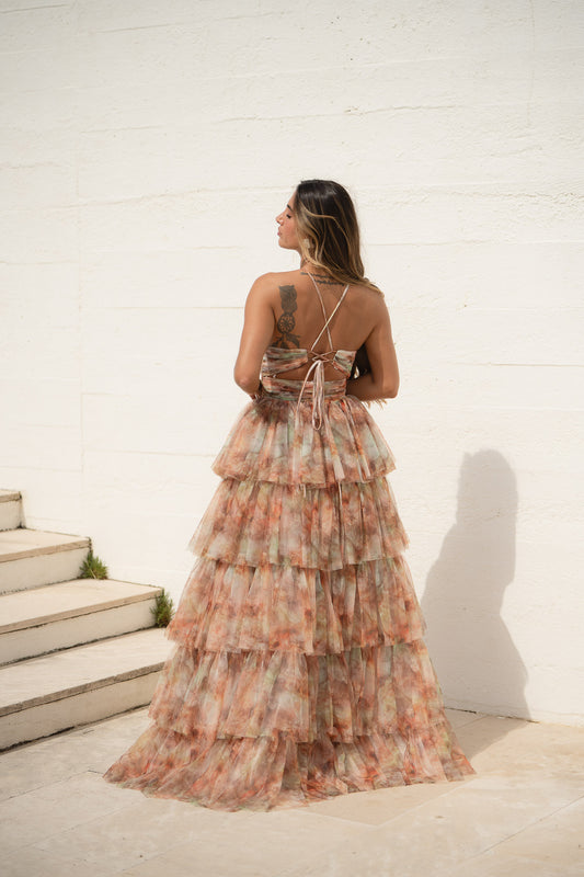 Vestido Andaluzia - Tons terra