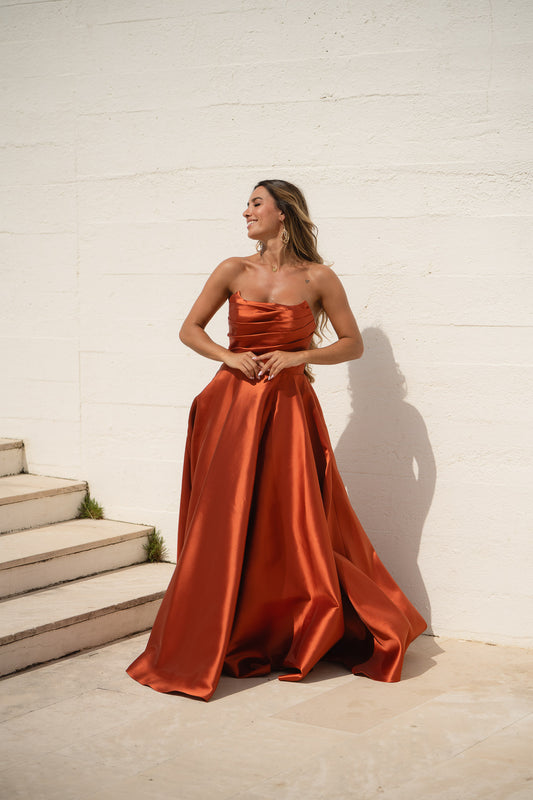 Vestido Verona - Tijolo