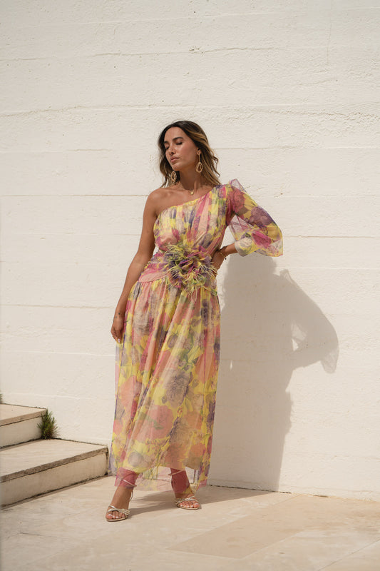 Vestido Havana - tons amarelo