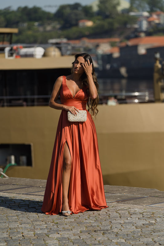 Vestido Veneza - Tijolo