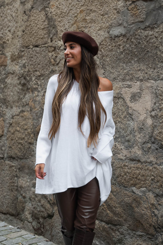 Camisola oversize Olivia - branco