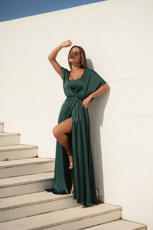 Vestido Rodes - Verde Garrafa