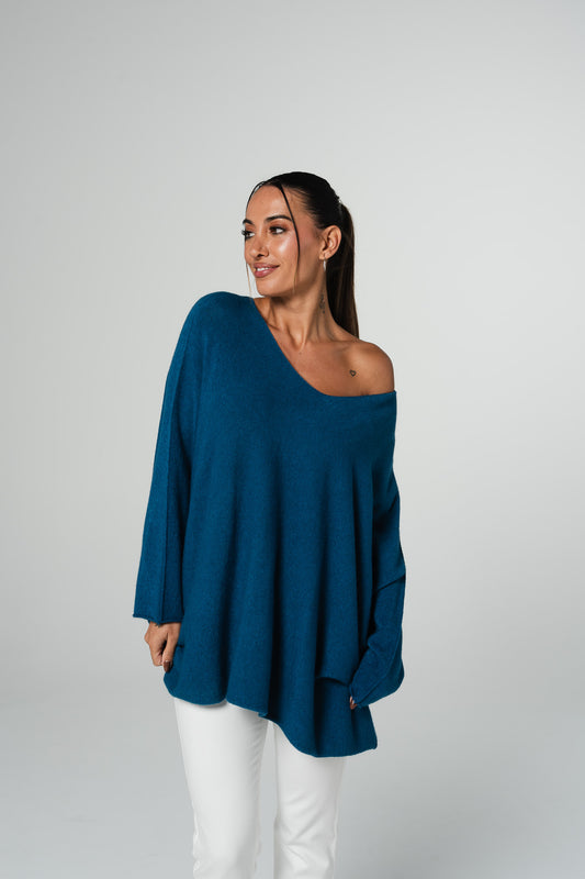 Camisola oversize Olivia - petróleo