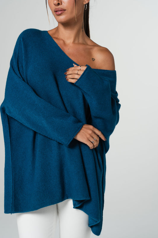 Camisola oversize Olivia - petróleo