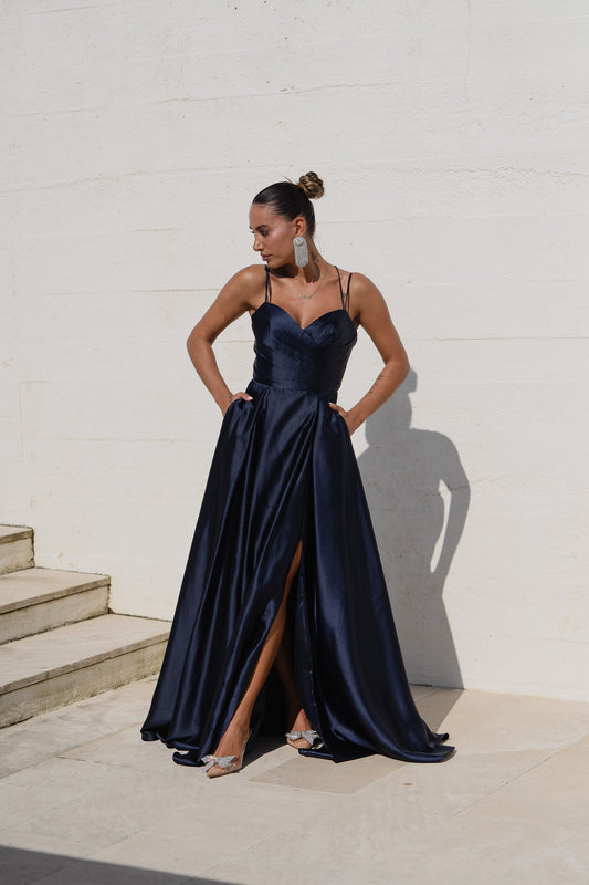 Vestido Copenhaga - azul marinho