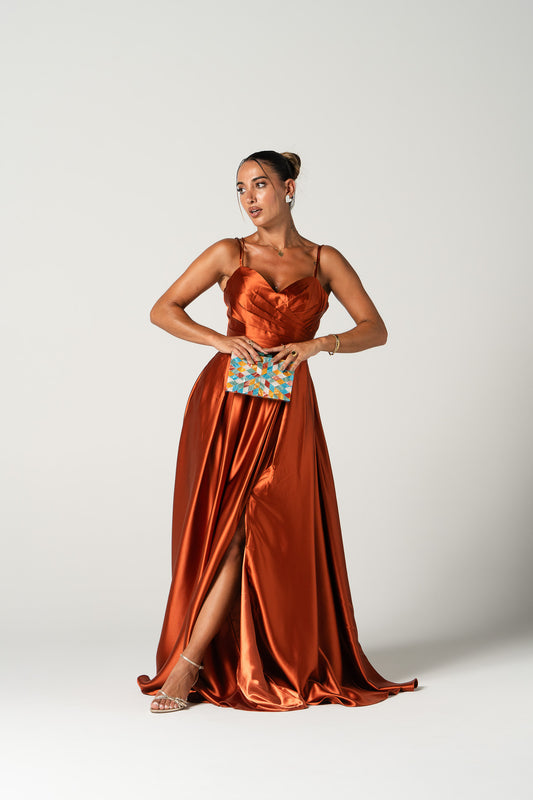 Vestido Copenhaga - Tijolo