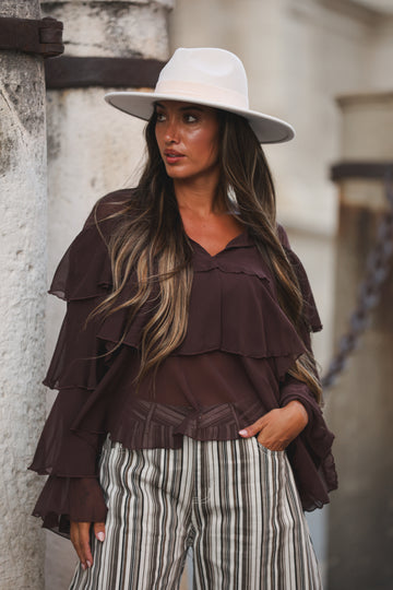Blusa Alana - Castanho