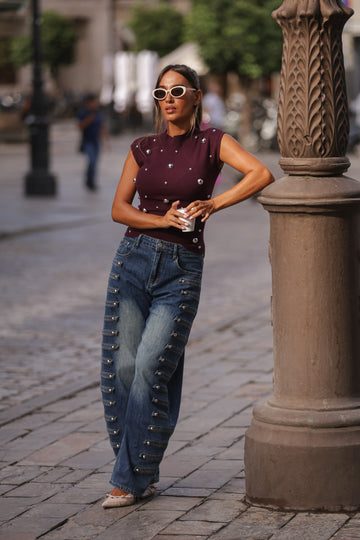 Camisola Amparo - Bordô