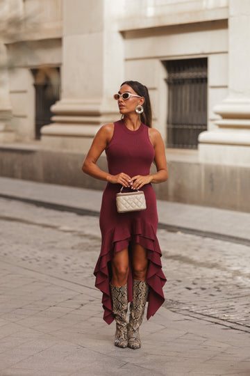Vestido Habana - Bordô