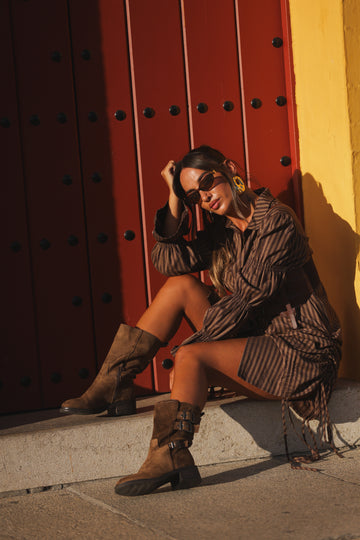 Vestido/Camiseiro Sparrow - Castanho