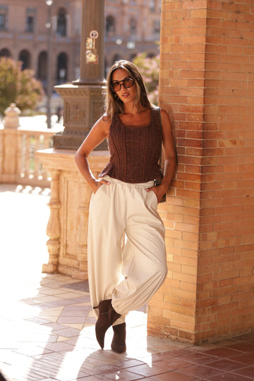 Calça Aladino em ecopele