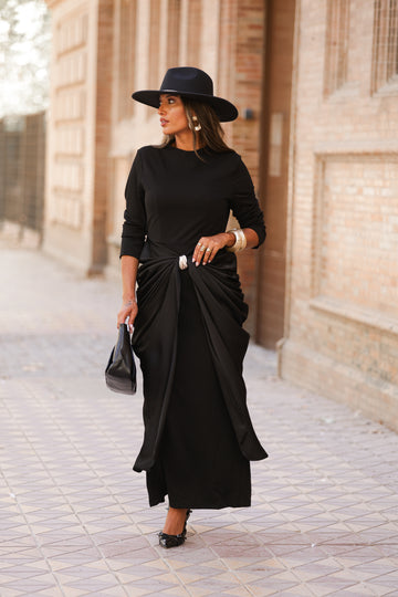 Vestido Astúrias - preto