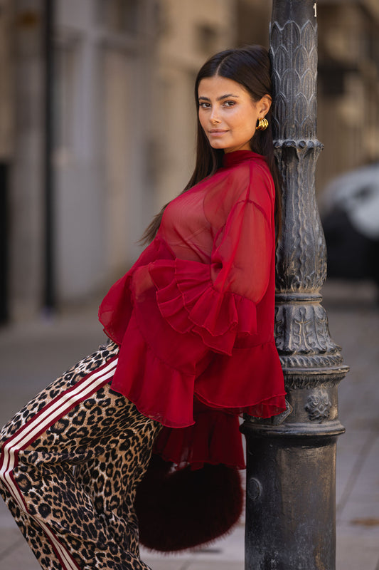 Blusa Andrea - bordeux
