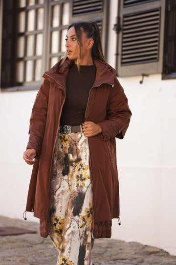 Parka oversize - castanha