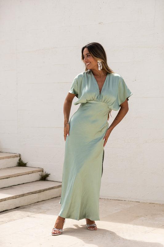 Vestido manga morcego