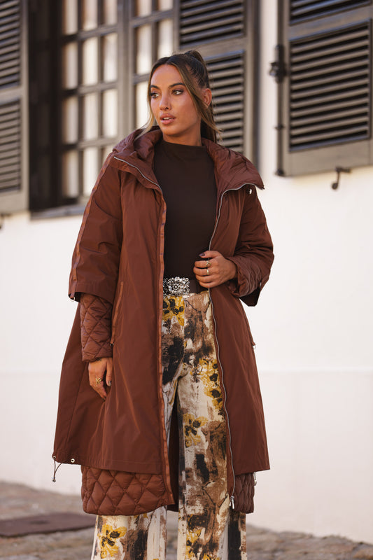 Parka oversize - castanha