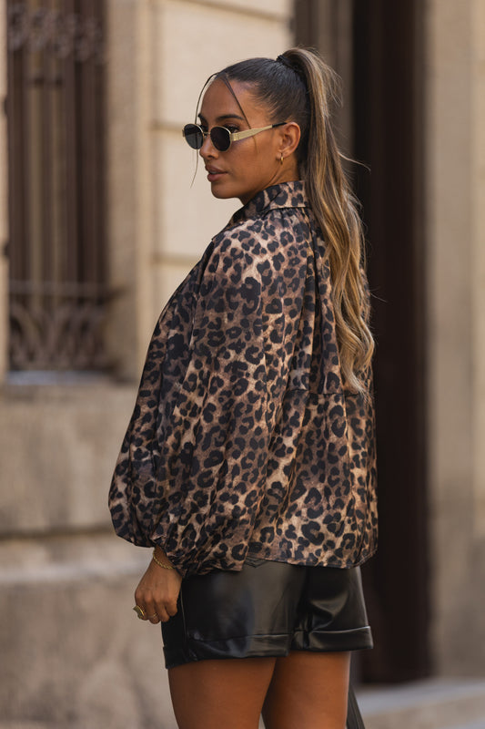 Casaco inspiração - leopardo