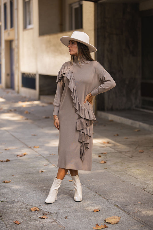 Vestido Brownie - taupe