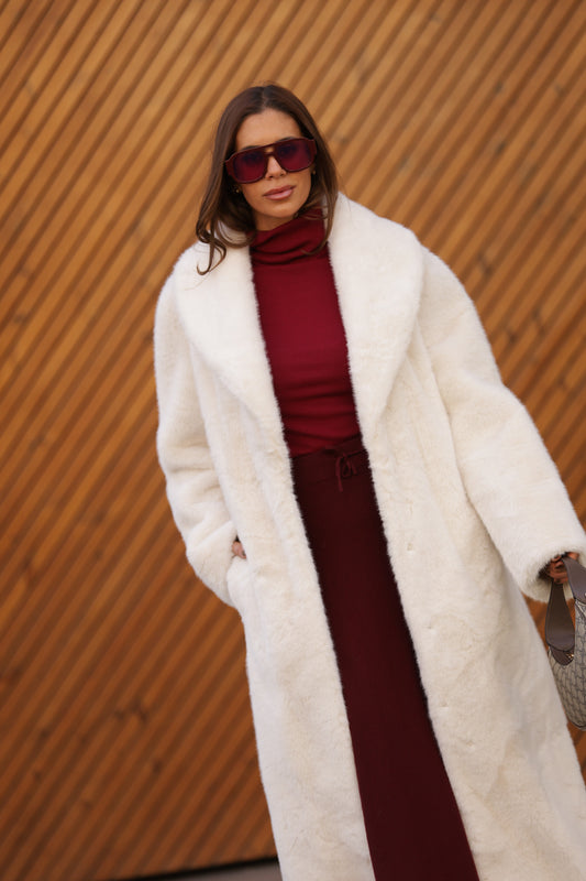 Casaco Ted comprido - branco