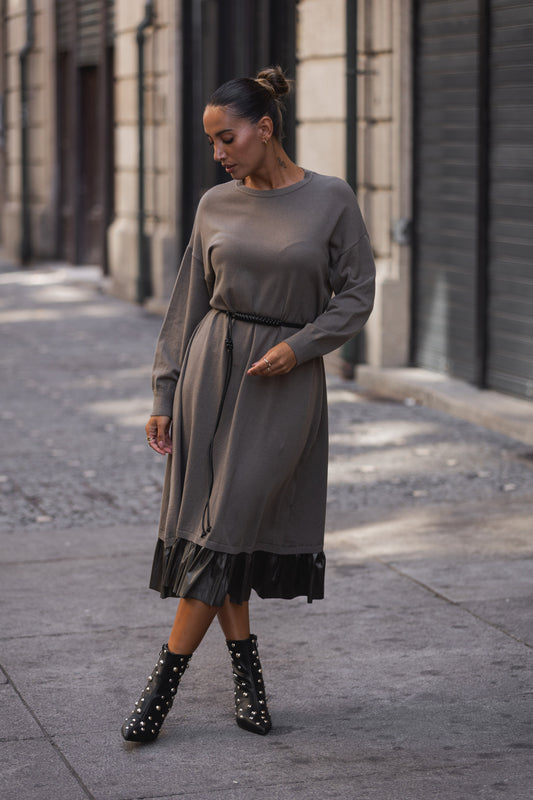 Vestido Carlota - taupe