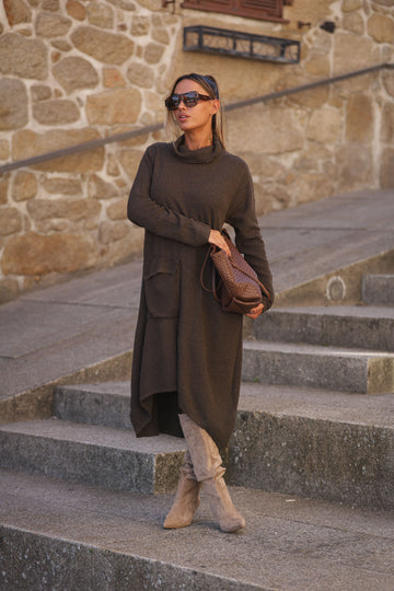 Vestido Riade - castanho