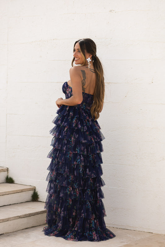 Vestido Berlim - azul marinho