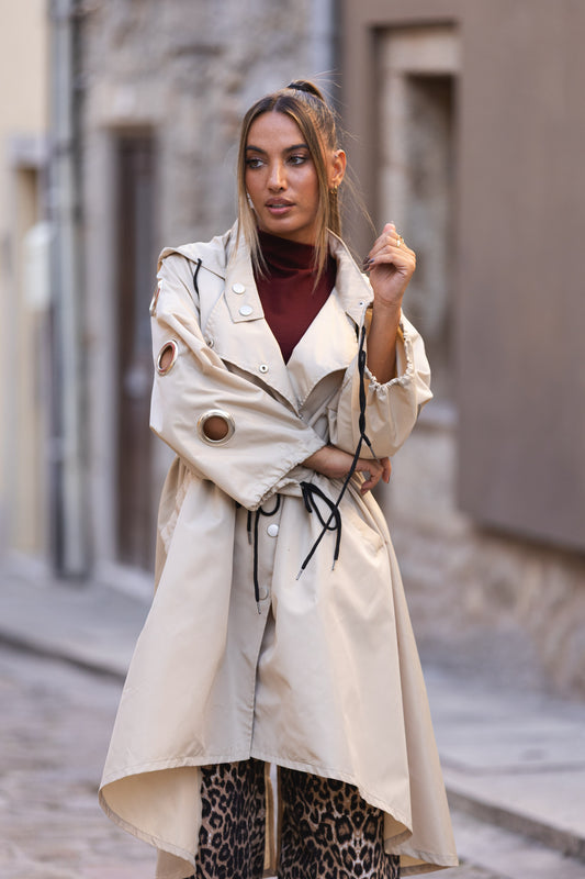 Gabardine oversize - bege