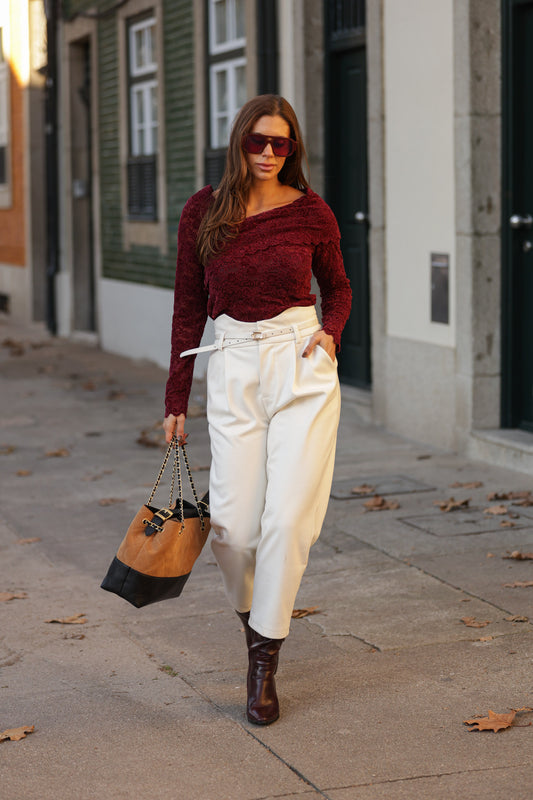 Blusa Marta - bordeux