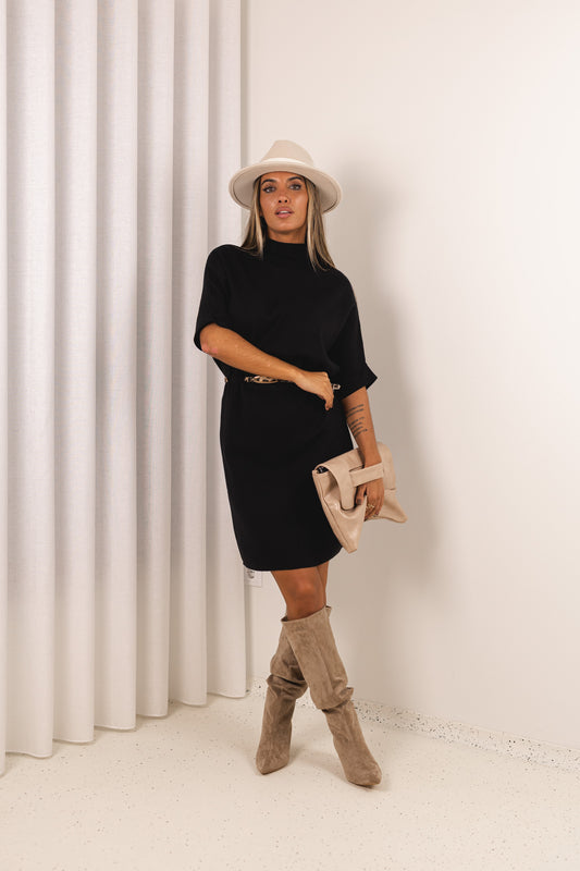 Vestido Marfim - preto